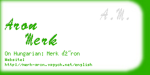 aron merk business card